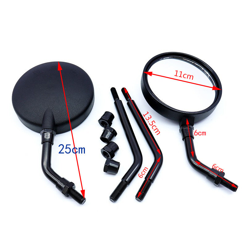 Motorcycle modification rearview mirror Japanese mirror round mirror reversing reflector can be changed lever