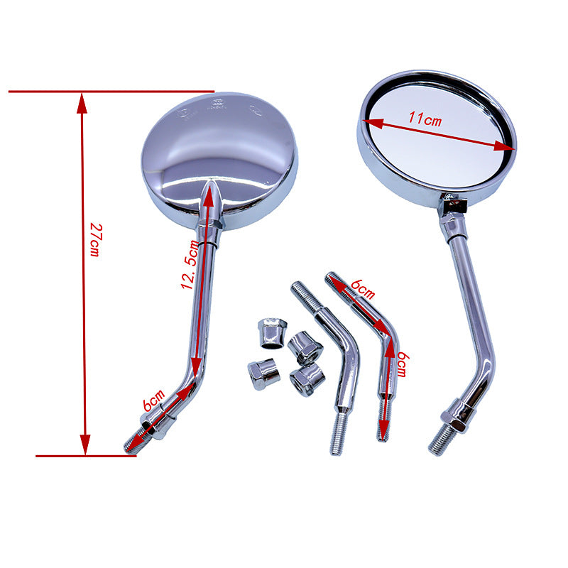 Motorcycle modification rearview mirror Japanese mirror round mirror reversing reflector can be changed lever